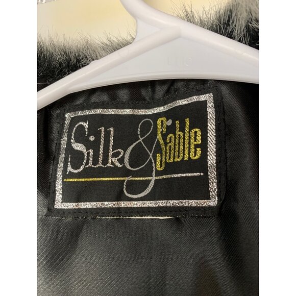 Silk & Sable Gray Faux Fur Wrap Stole 100"x 12.5" Winter Scarf Elegant RD10168 - Picture 3 of 8